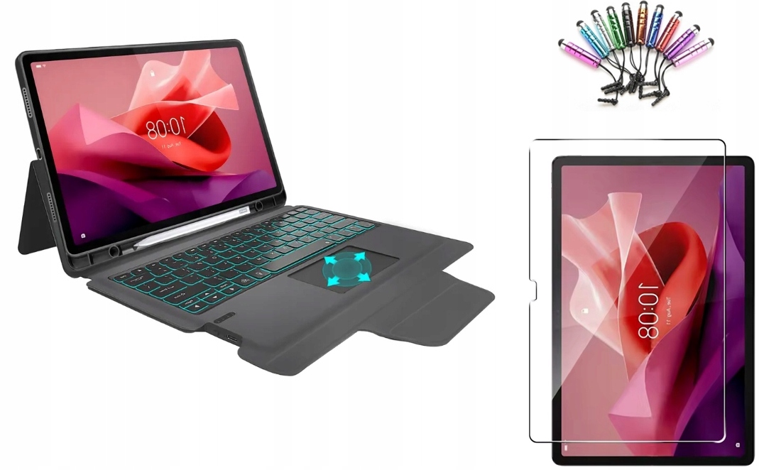 Etui Z Klawiatura Do Lenovo Tab P12 12.7" TB370FU TB370 Folia Rysik