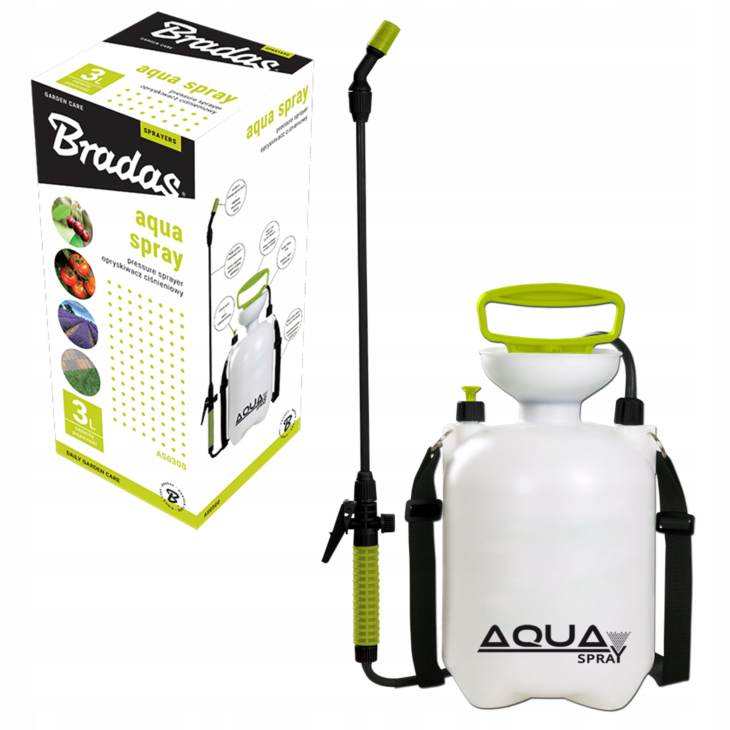 

Opryskiwacz ręczny z lancą Aqua Spray Bradas 3L