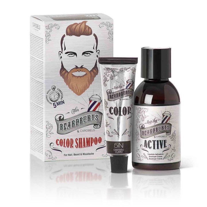 

Beardburys Szampon Koloryzujący 5N Jasny Brąz