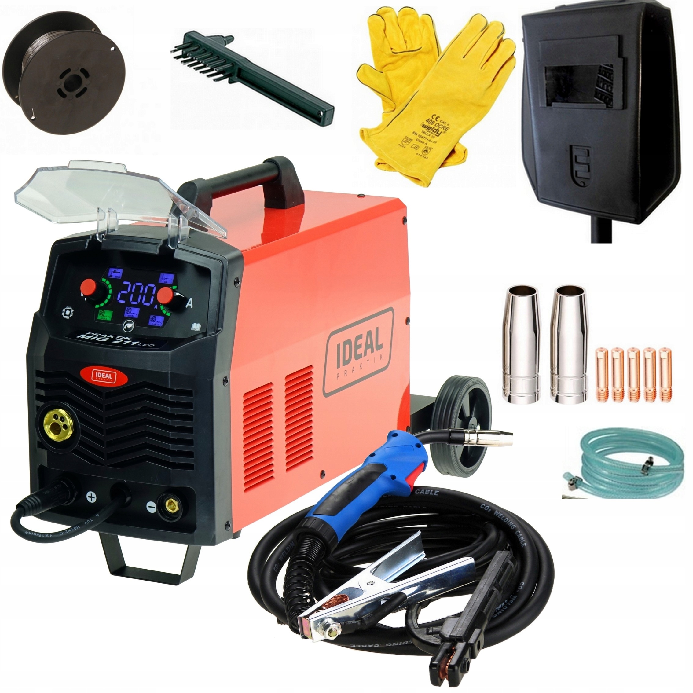 Spawarka Migomat Ideal Praktik Mig 211 Synergia Led Ideal Zestaw Flux