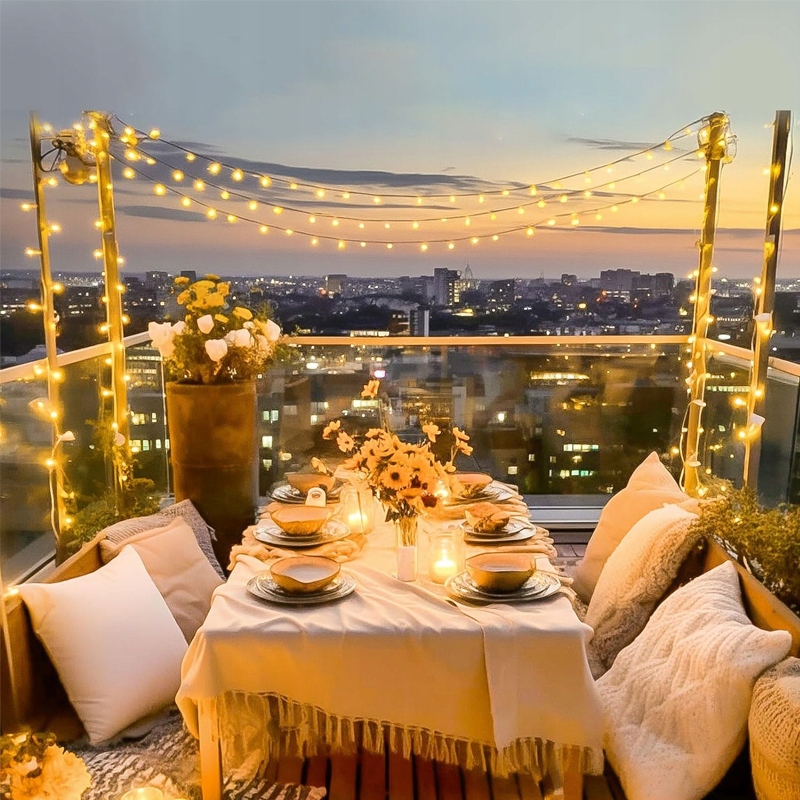 GIRLANDA LAMPKI OGRODOWE ŚWIATEŁKA ŁAŃCUCH ZEWNĘTRZNE 50M 500LED Długość 5000 cm