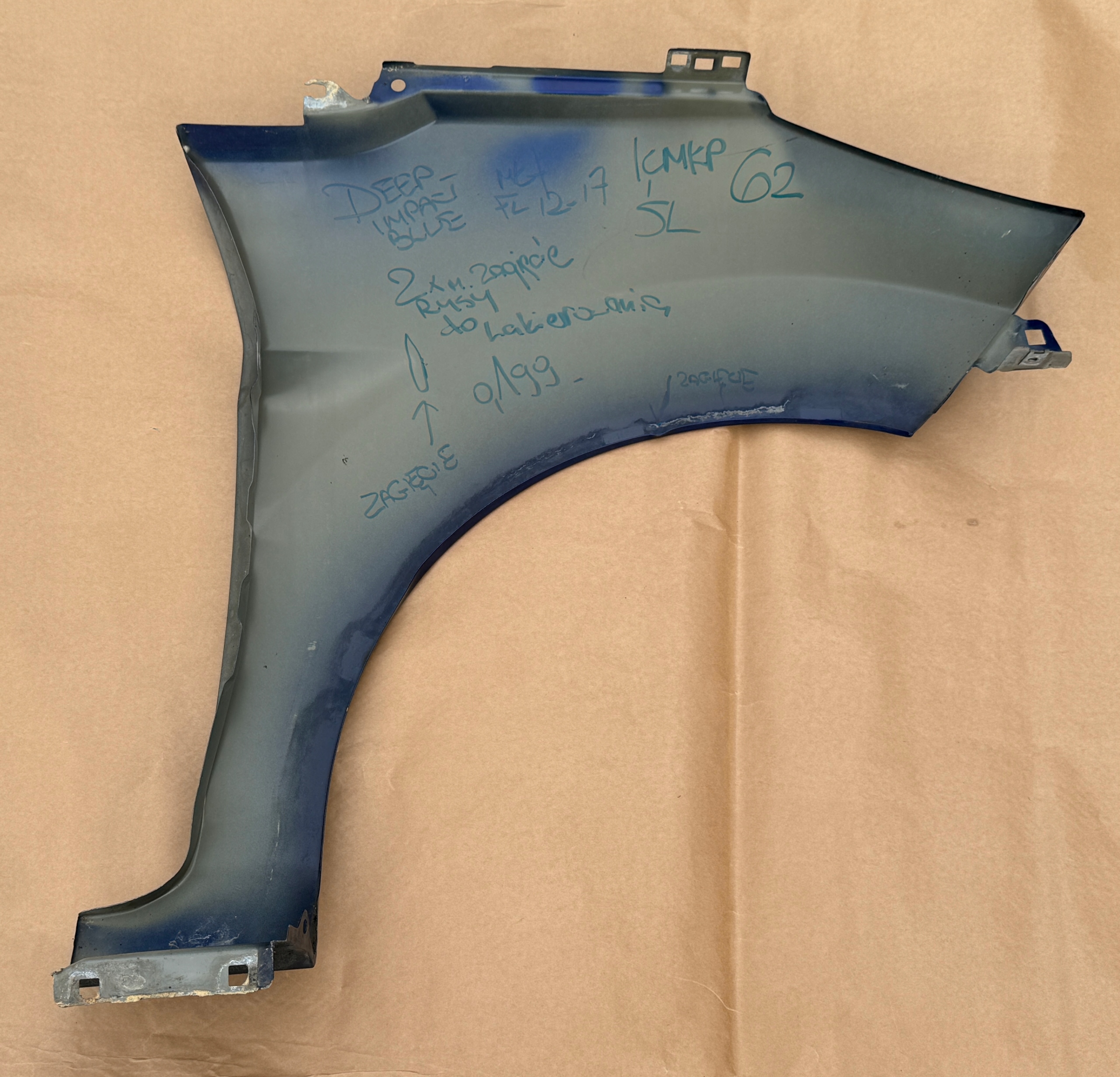FORD FIESTA MK7 LIFT 2012-2017 fender left front DEEP IMPACT BLUE