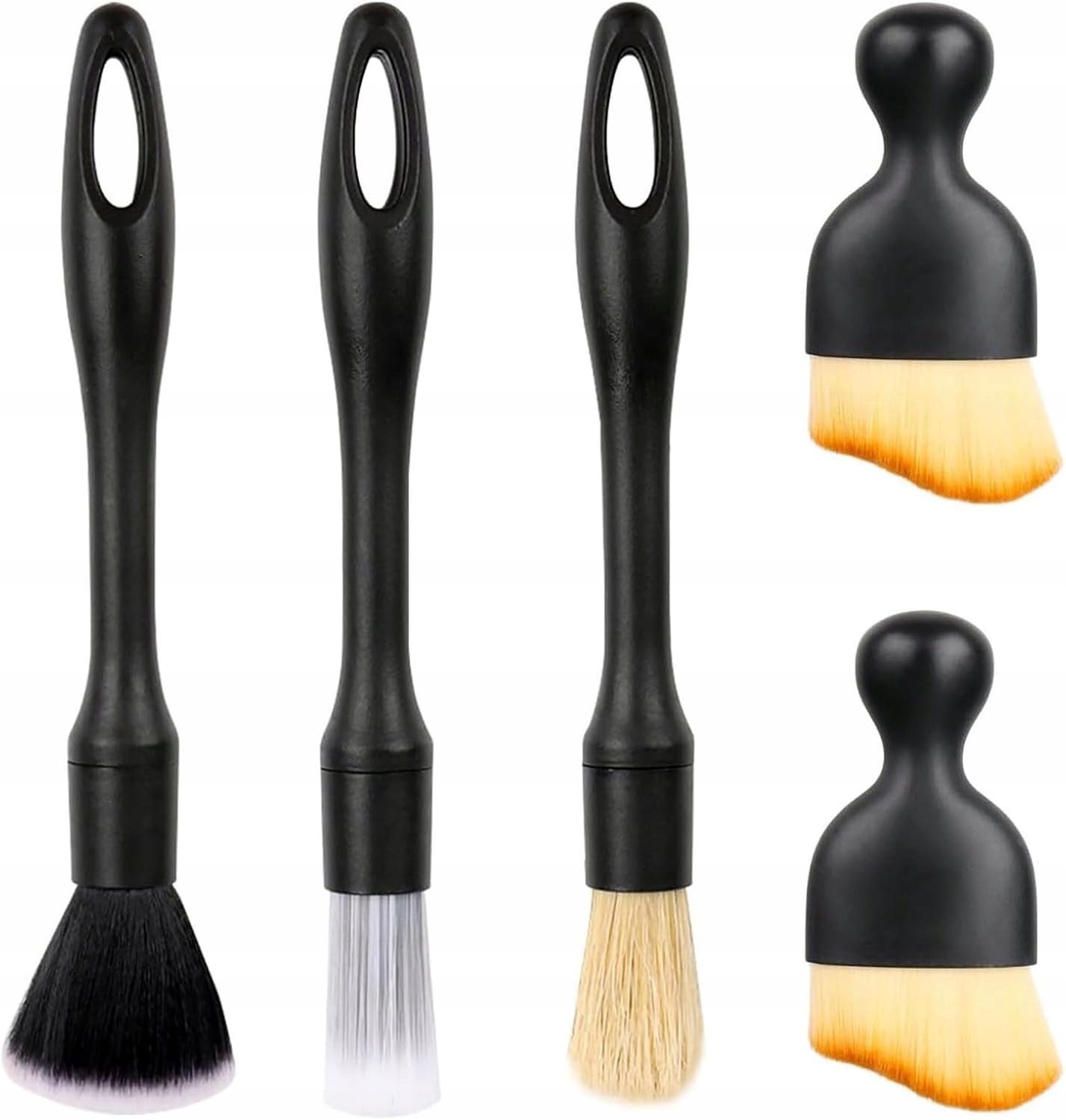 Pędzle pędzelki detailingowe do kokpitu wnętrza auta zestaw detailing 5 szt