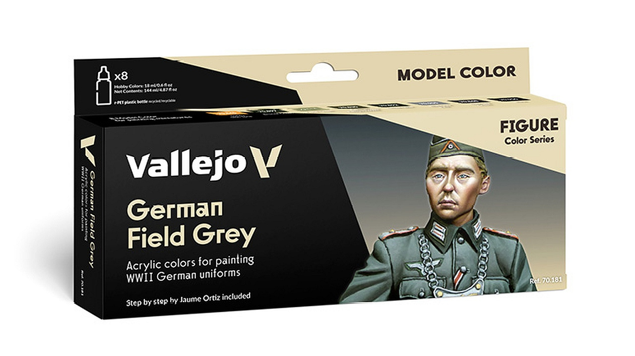 Vallejo 70181 Zestaw 8 farb German Field Grey