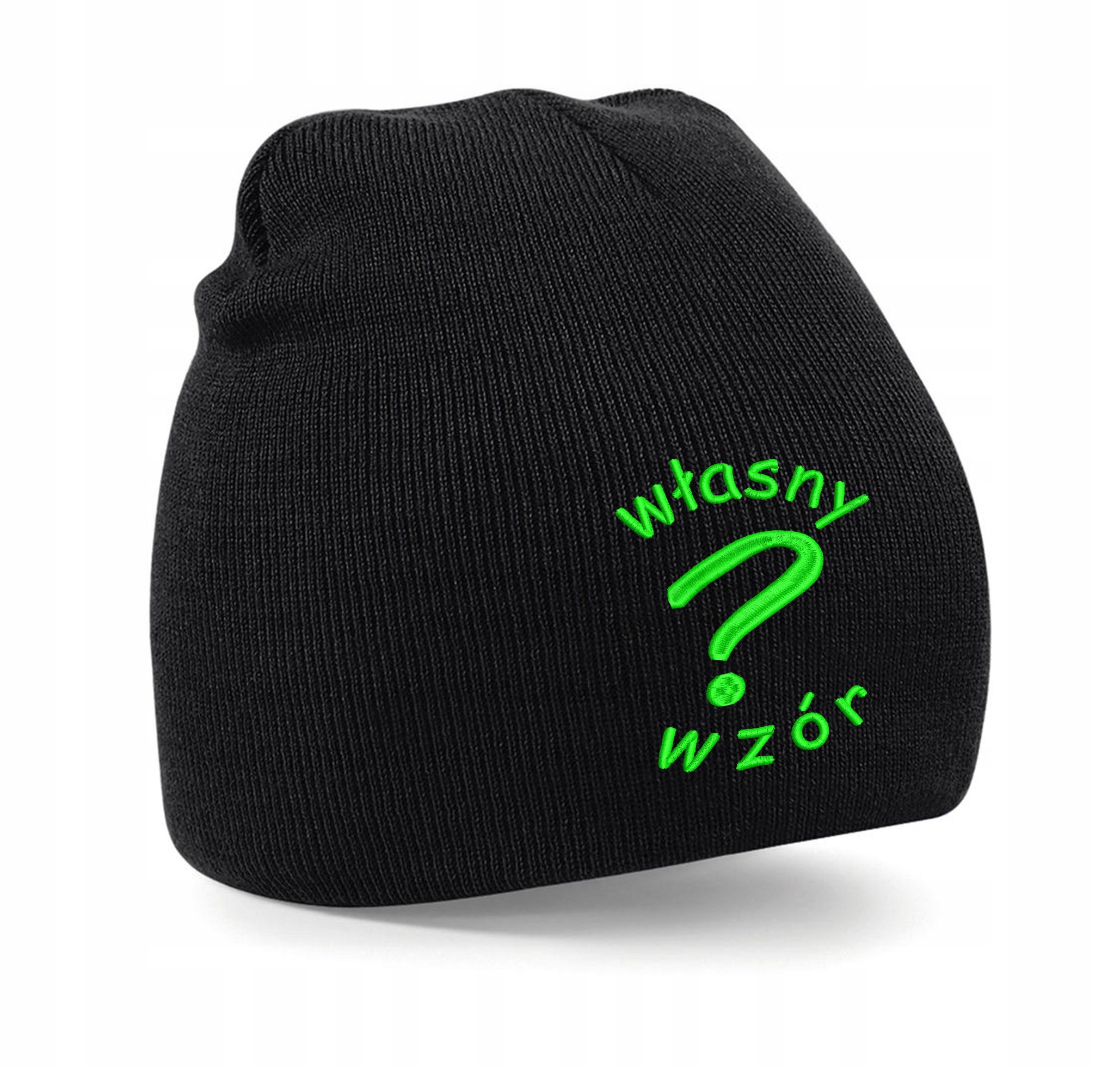 

Czapka zimowa z haftem własnego wzoru logo