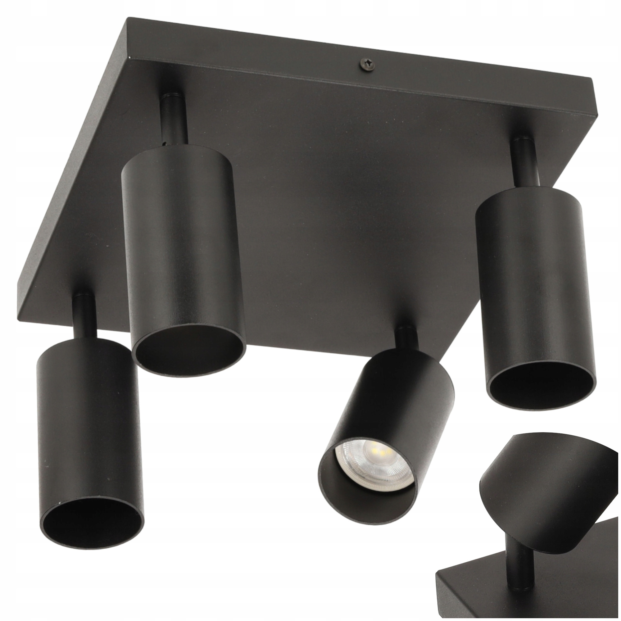 

Lampa Sufitowa Led Kinkiet 4X GU10 Czarna Premium