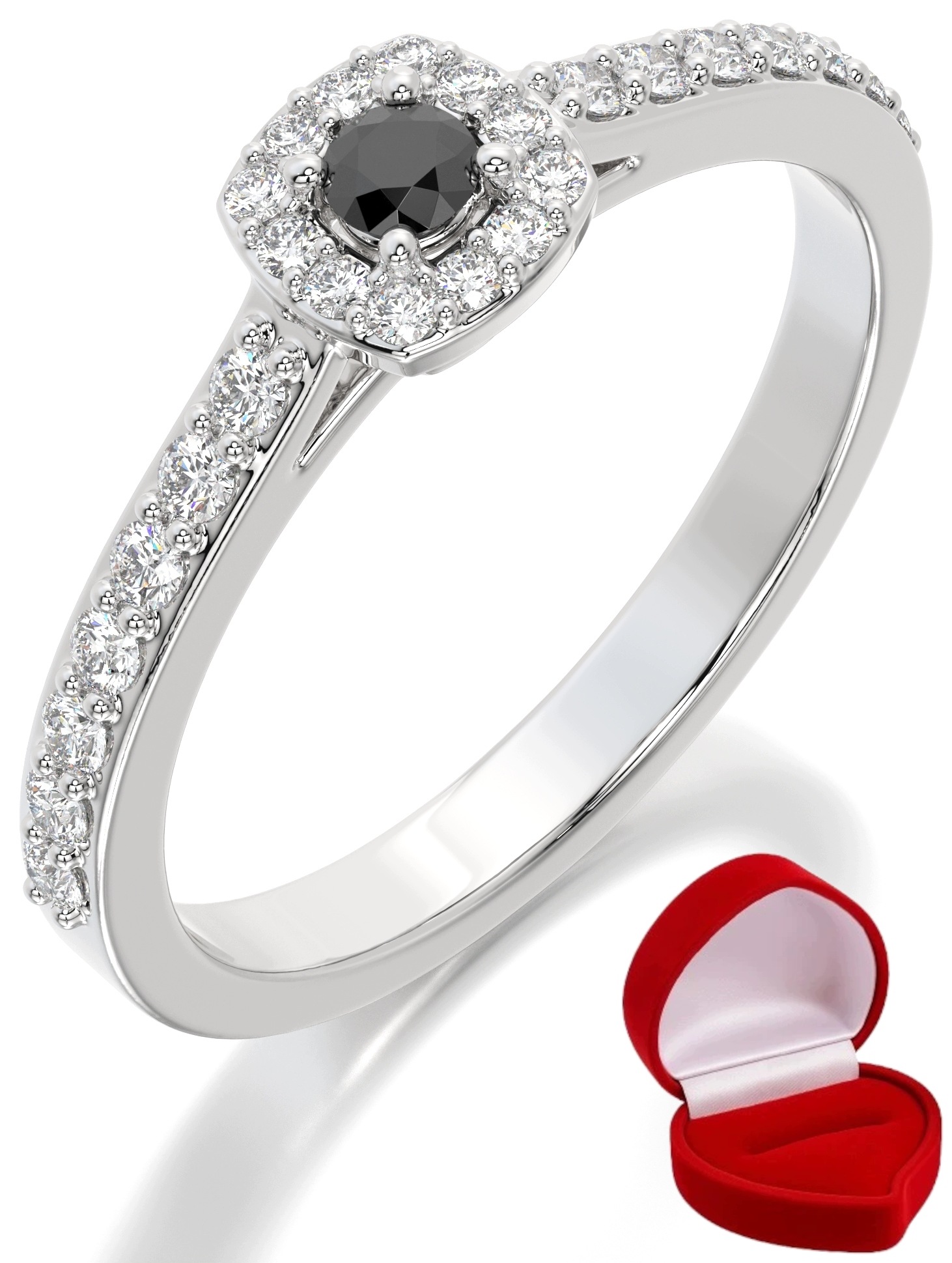 Zlatý Prstýnek 585 14k Brylant Lab 0,06 ct Bílé Zlato R8