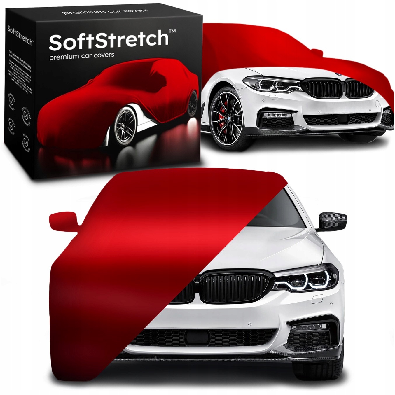 Kryt do auta Premium SoftStretch pro Bmw řady 5 G30 Červený