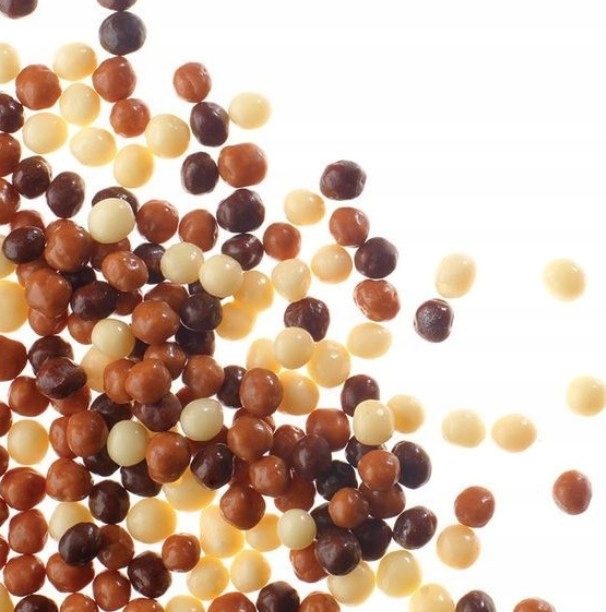 Posypka crunchies biała, mleczna i deserowa czekolada 500g