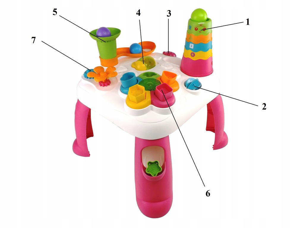 Stolik edukacyjny sorter wieża piłeczki 91161R Wiek dziecka 6 m +