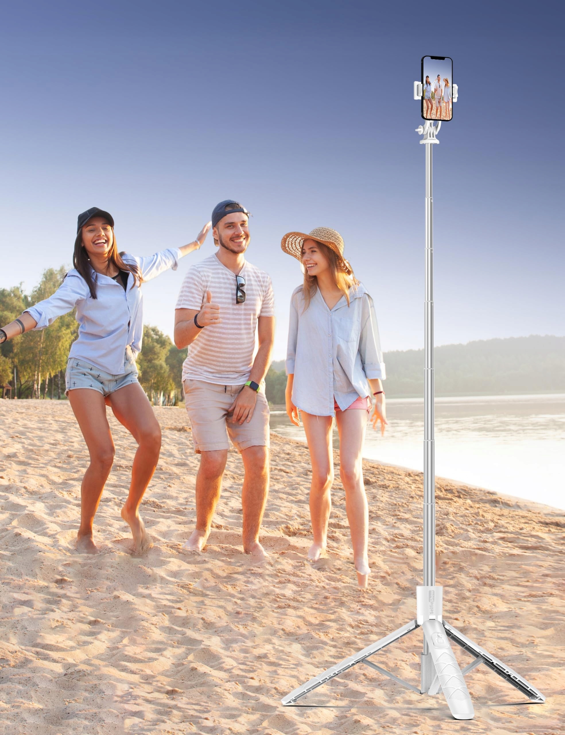 Aluminiowy Statyw Selfie Stick Do Telefonów i Kamer — miniatura 6