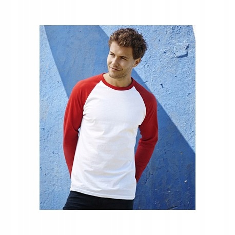 Koszulka z długim rękawem FRUIT Biały/Czarny 3XL Rozmiar 3XL