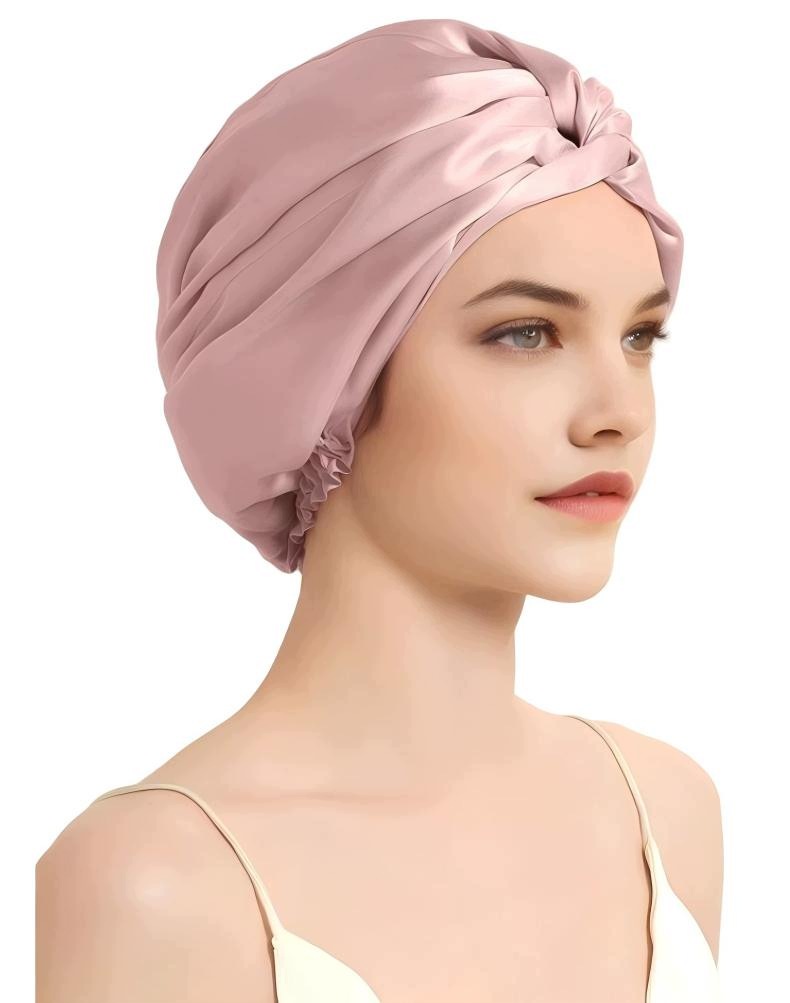Jedwabny Turban Do Włosów Czepek Do Spania 100% Jedwab Naturalny Morwowy