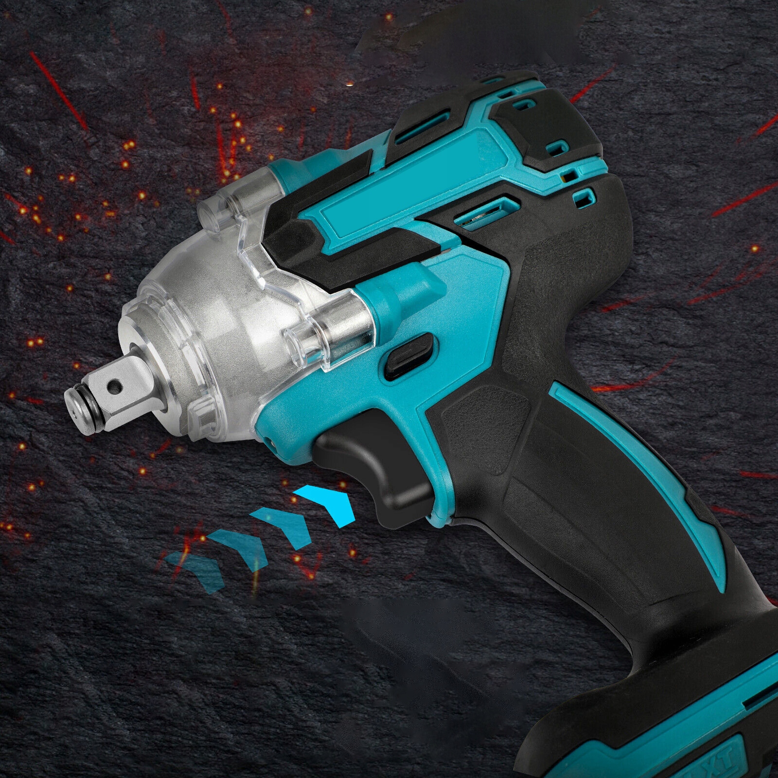 AKUMULATOROWY KLUCZ UDAROWY BEZPRZEWODOWY ZESTAW 650NM + BATERIA 18V 3 SZT Prędkość obrotowa 3200 obr./min