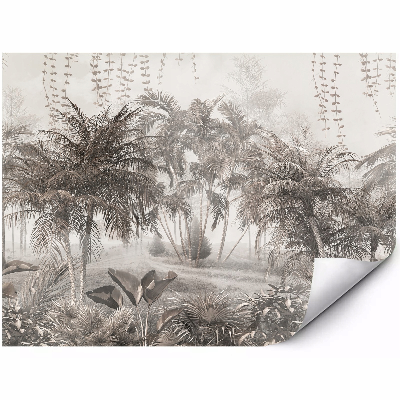 Fototapeta Premium Palmy Tropikalne Beżowa Dżungla Boho 400x280 cm