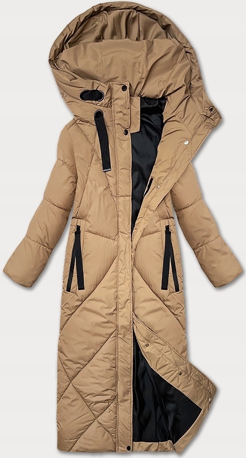 Dlouhá Zimní Bunda 5M3232 Camel S (36)