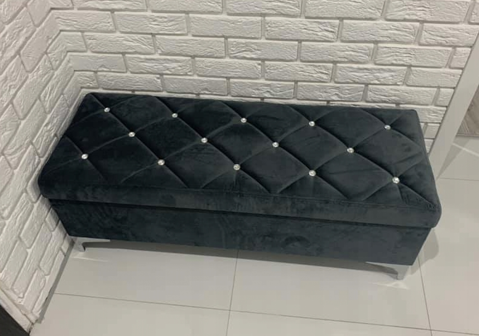 EKSKLUZYWNA PUFA otwierana / schowek - PIKOWANA S