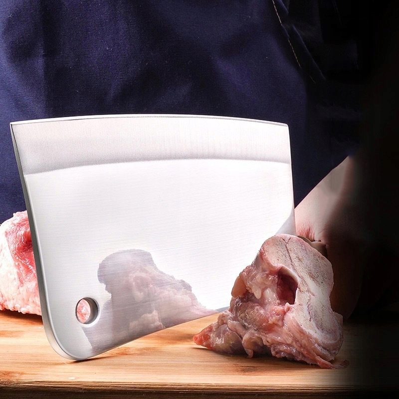 OSTRY NÓŻ JAPOŃSKI SZEFA KUCHNI 30CM RĘCZNIE KUTY TASAK DO MIĘSA I WARZYW Długość ostrza 17 cm