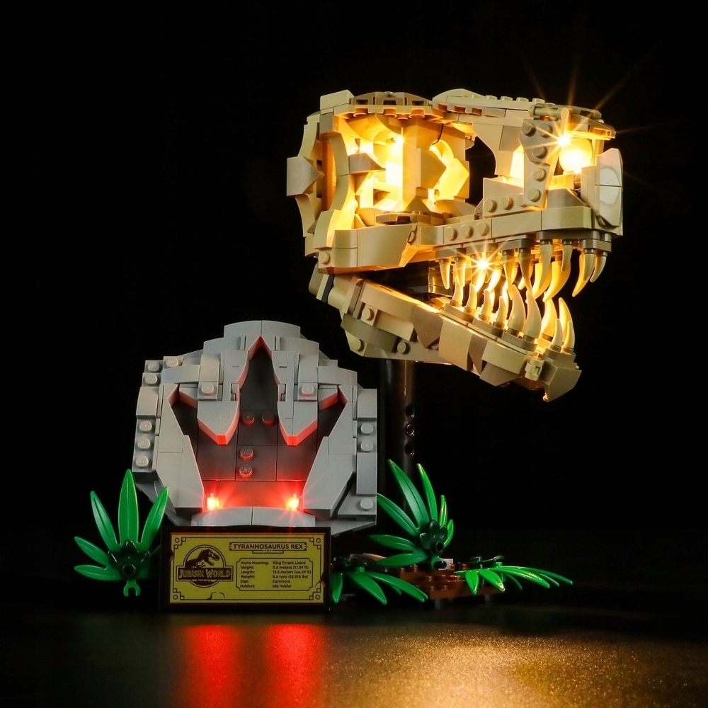 Zestaw oświetlenia do Lego Jurassic World czaszka (bez Lego)