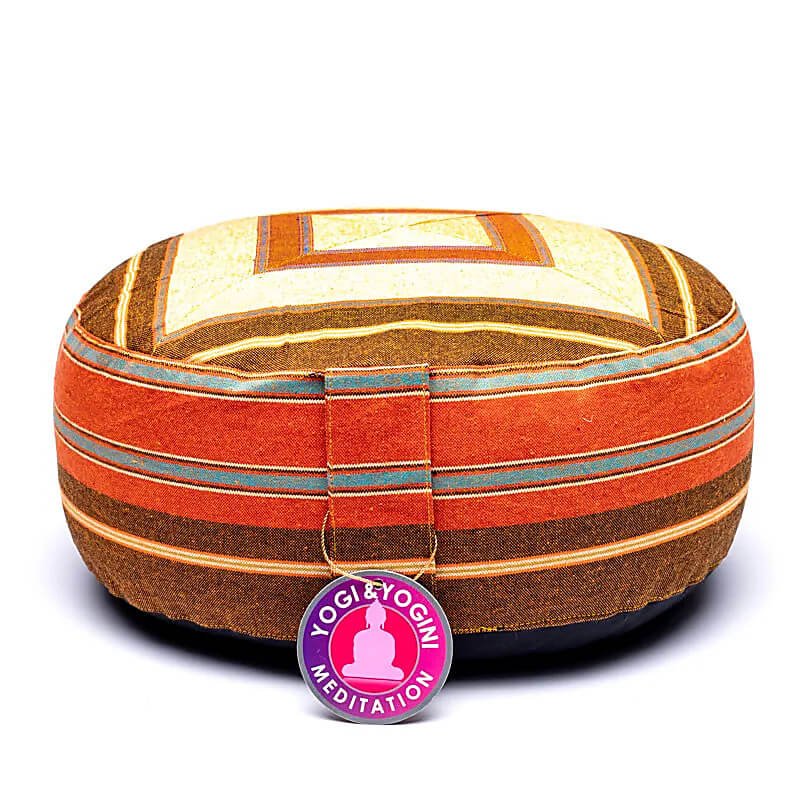 Wielokolorowa poduszka do medytacji z bawełny komfort i wsparcie