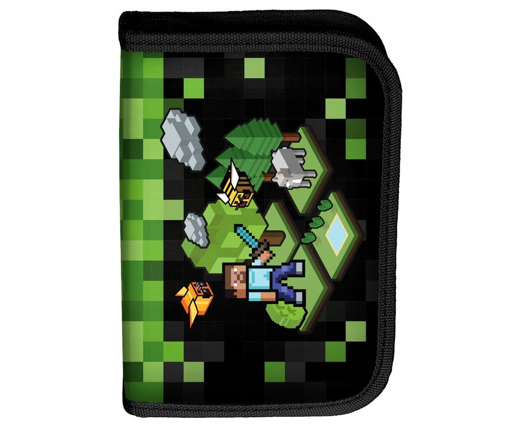 ZERSTAW 7ELEM TORNISTER SZKOLNY MINECRAFT GAME PIXEL TORNISTER MINECRAFT Typ jednokomorowy