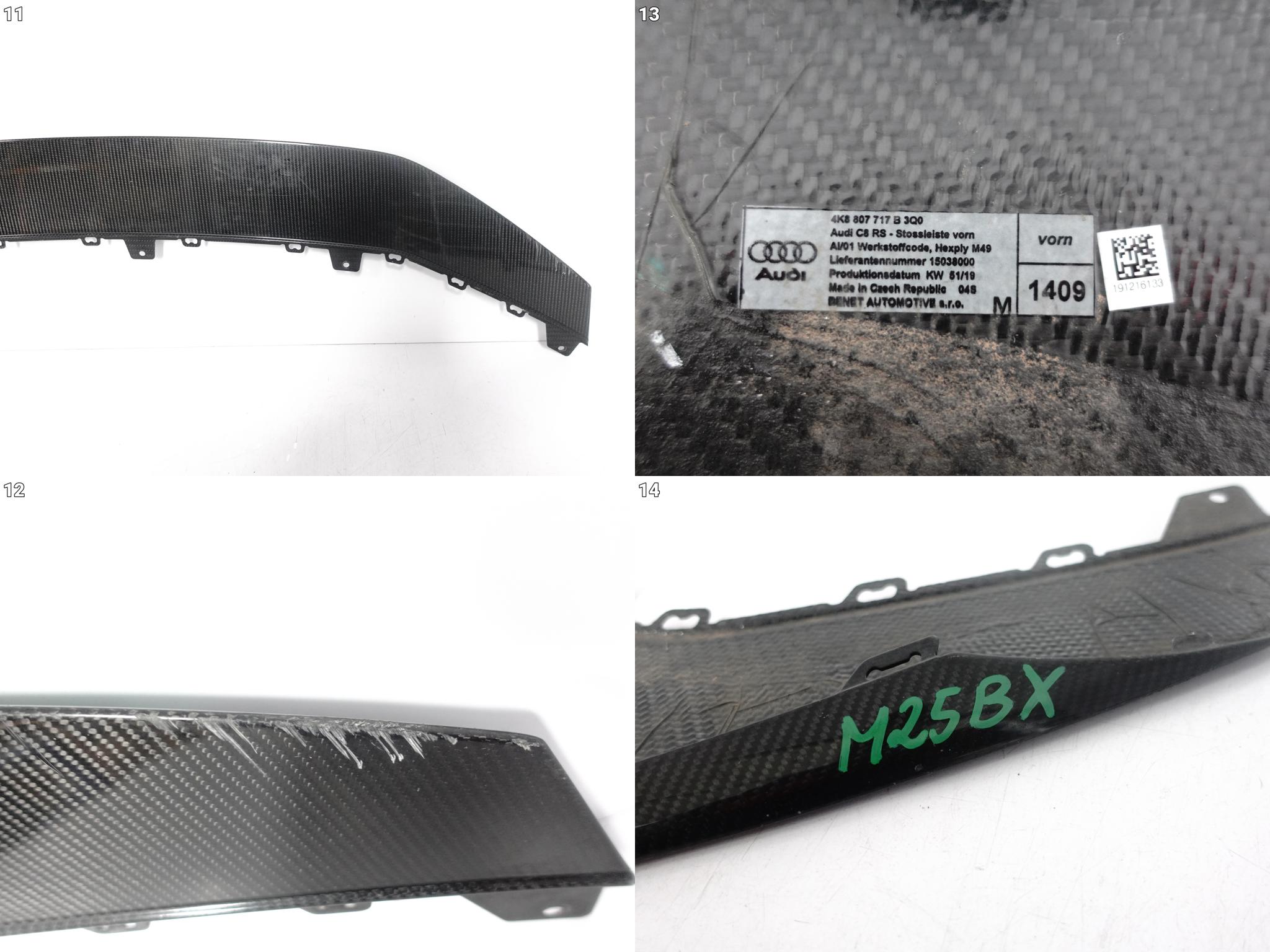 AUDI RS6 4K0 RS7 4K8 C8 19- CARBON SPOILER W bumper front