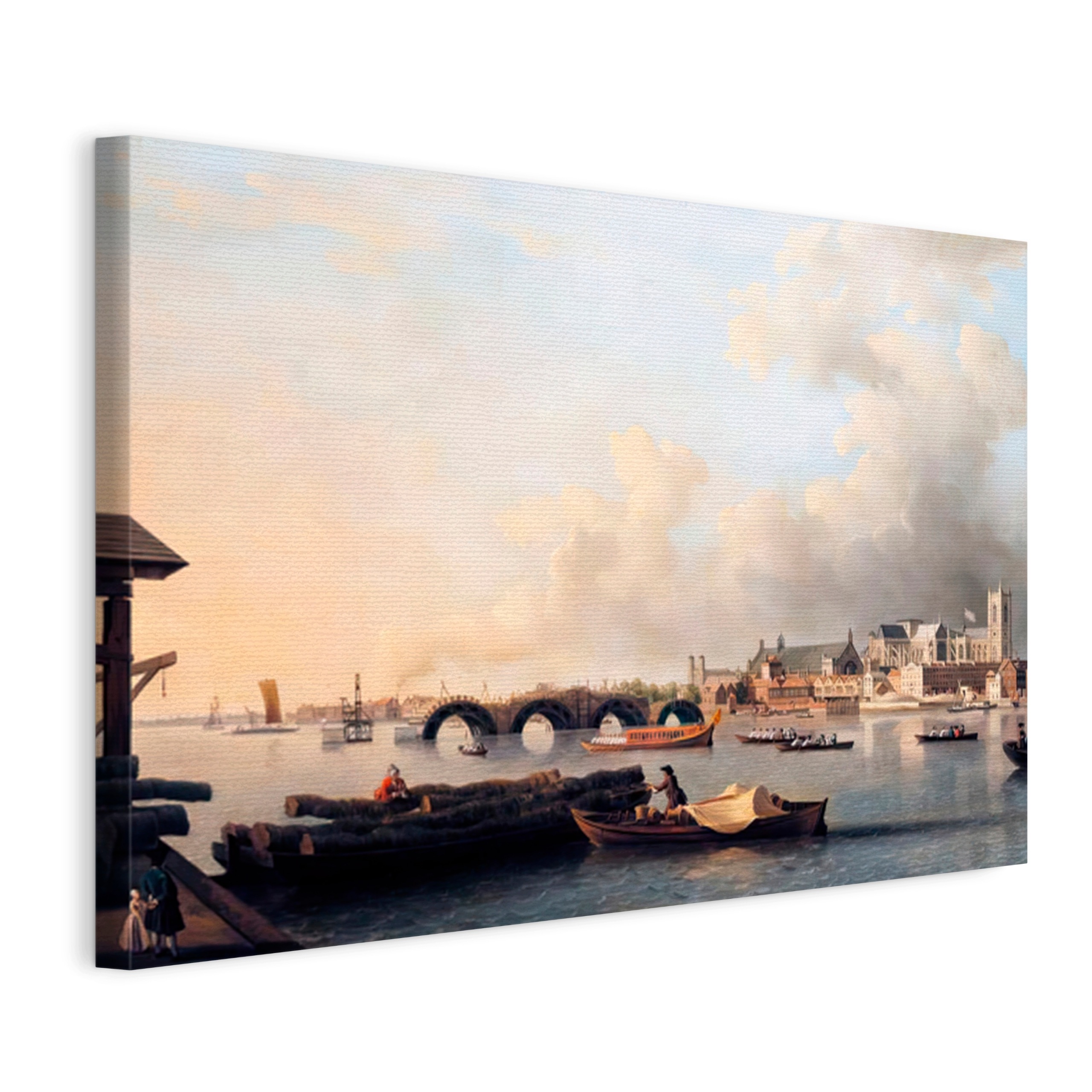 Obraz Na Plátne Samuel Scott Výstavba Westminsterského Mosta 120x80