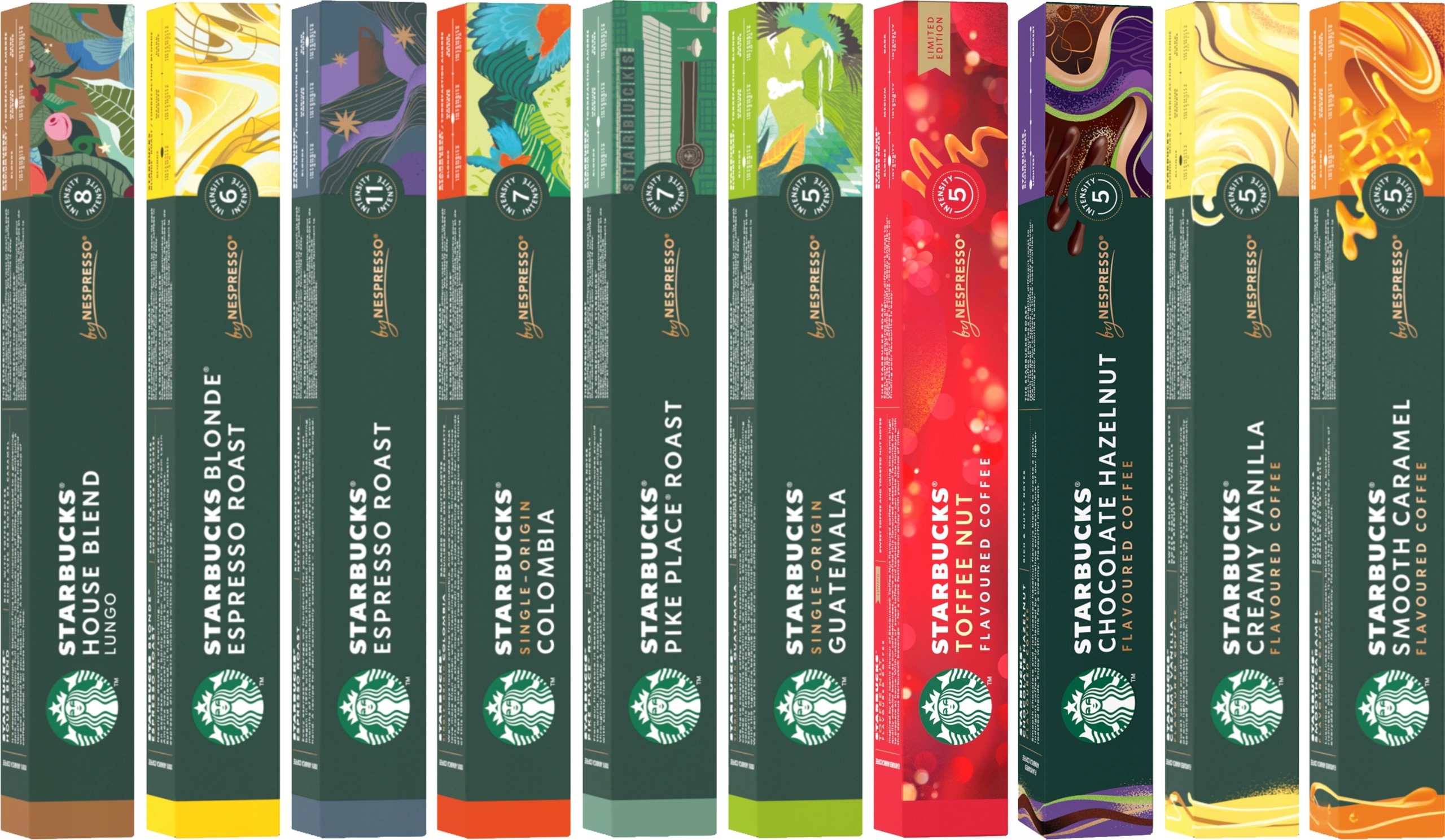 Sada kusů kapslí Nespresso Starbucks (10 x 10 kapslí)