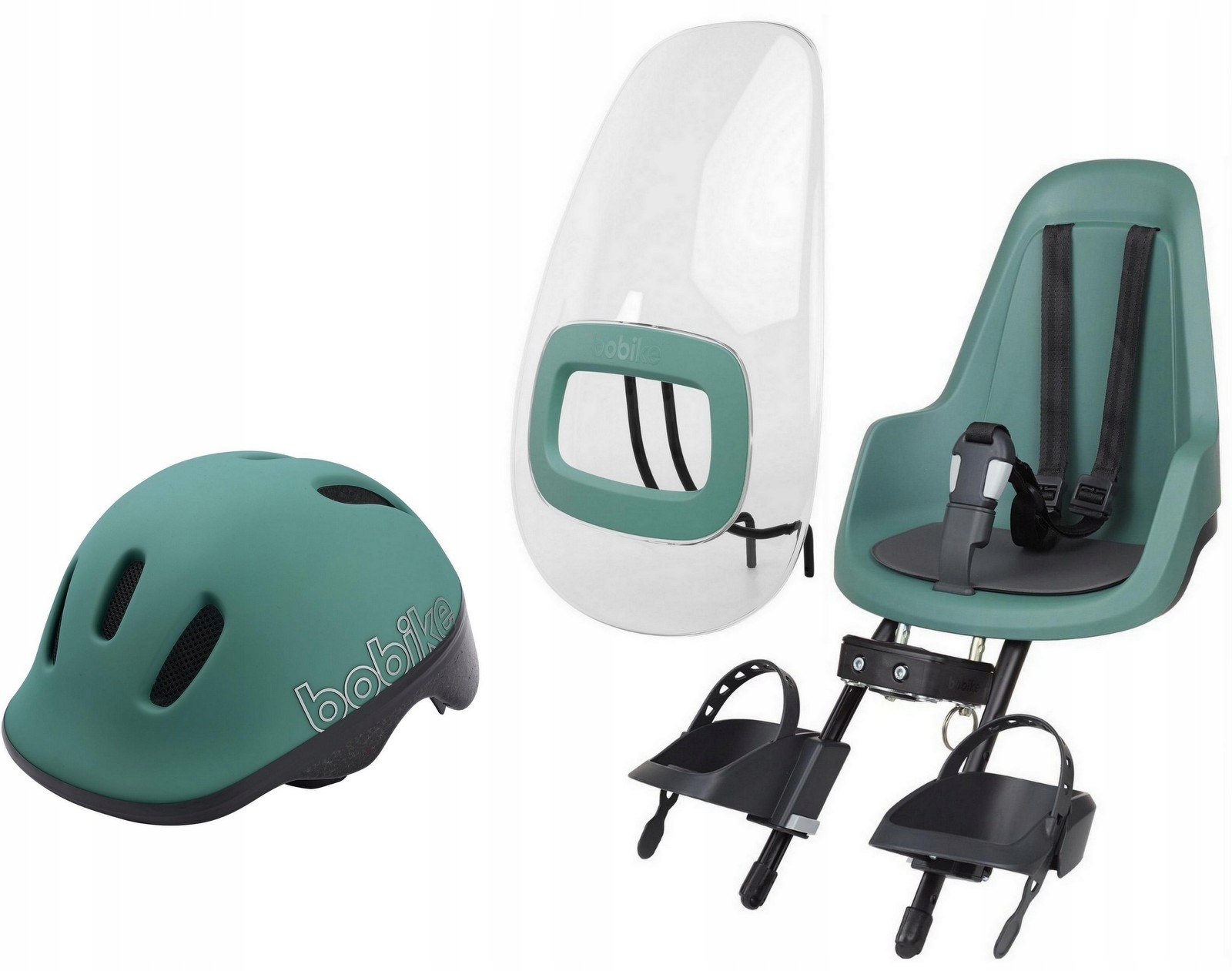 Fotelik rowerowy Go mini 9-15kg PRZÓD +OSŁONA+KASK Marka Bobike