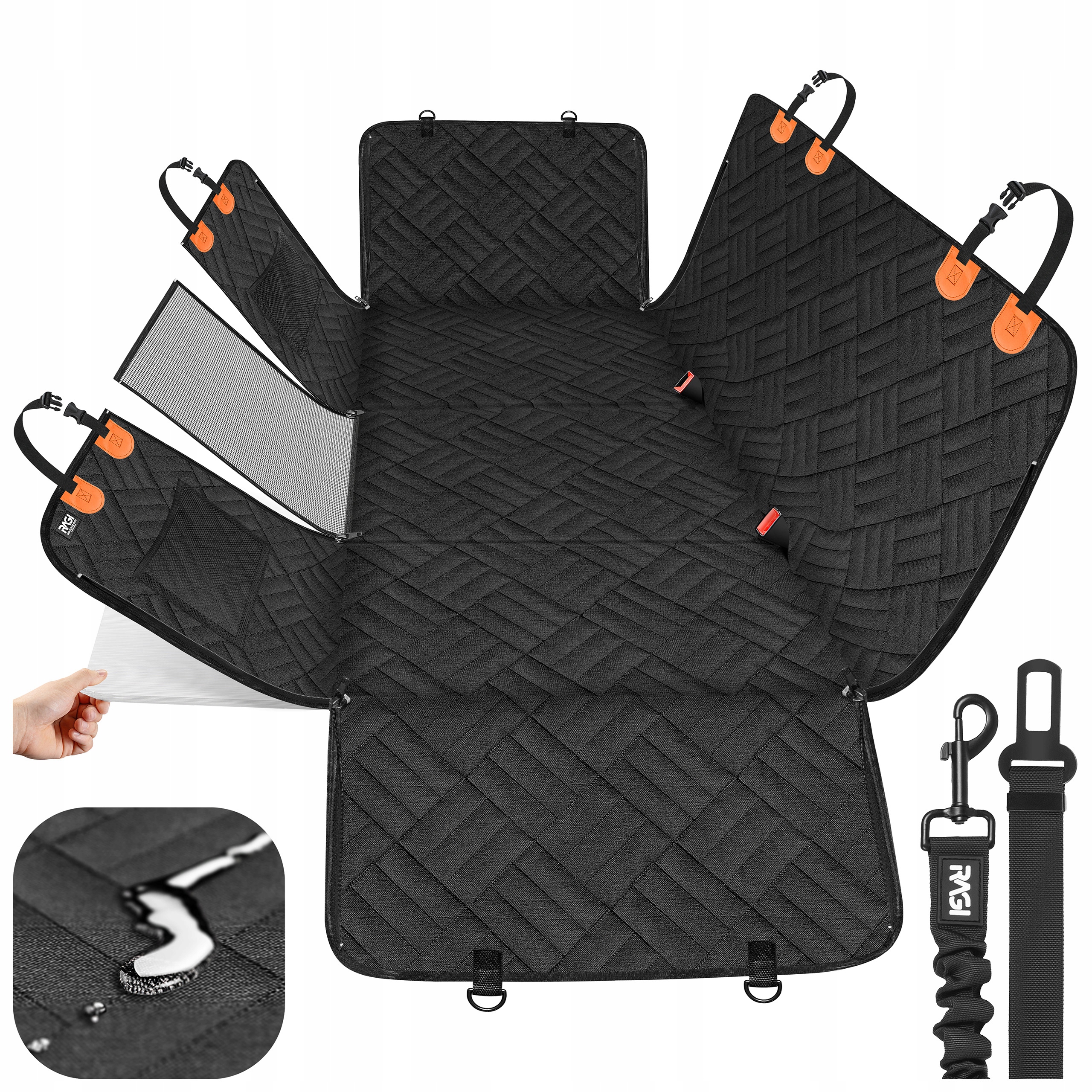 Podložka pro Psa do Auta Zpevněná Potah na Sedadlo Auta Stabilní