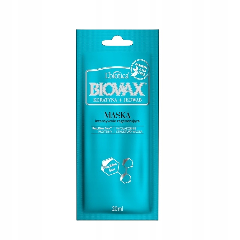 Biovax KERATYNA & JEDWAB Maska Do Włosów 20 ml
