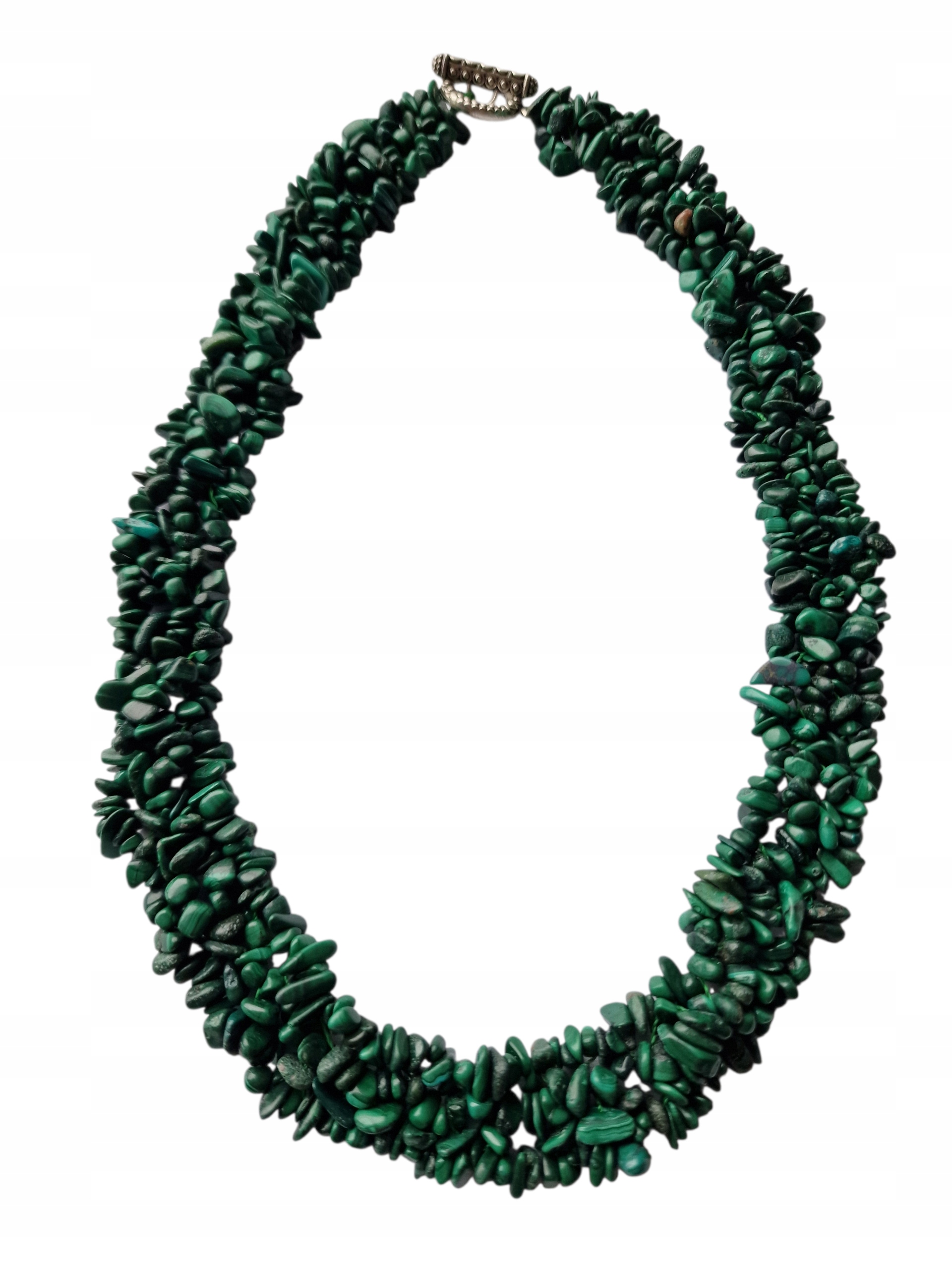 Vintage Zelený Malachit Přírodní Náhrdelník Moudrost Rovnováha Dobrá Aura