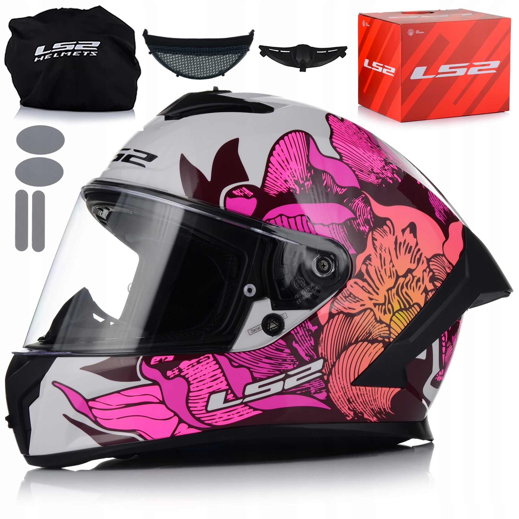 Motocyklová Prilba LS2 FF820 Rapid III Poppies Dámska Ružová Ecer 22.06