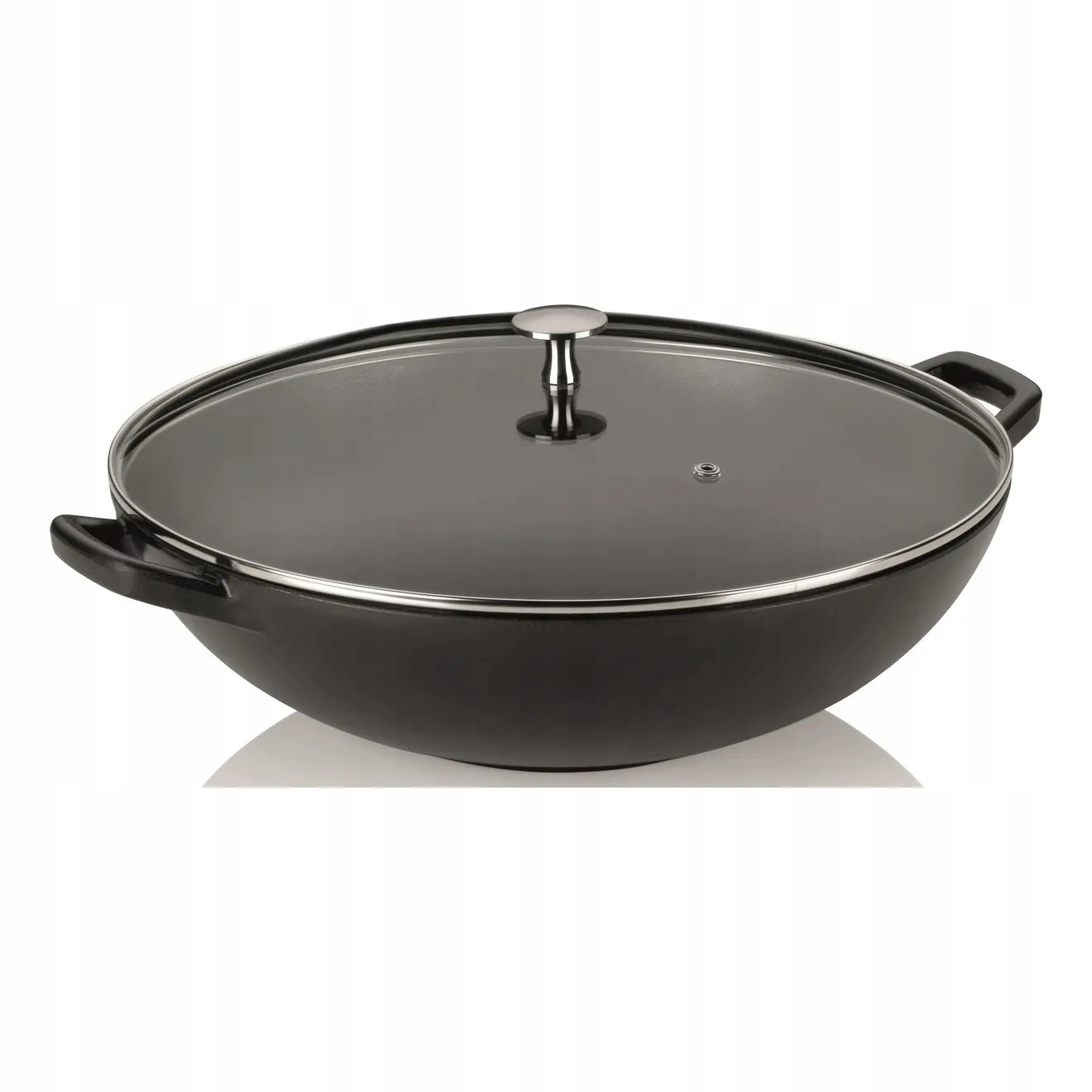 Kela Calido Wok s poklicí litinový, 36 cm, černá