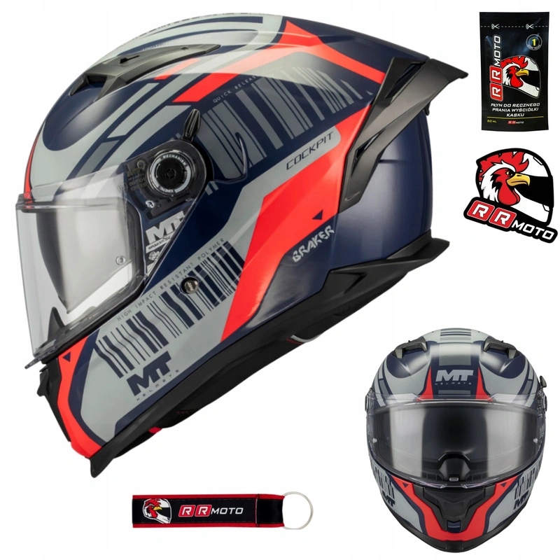 Prilba s blendou Mt Braker Sv Cockpit Red/grey/blue červená šedá Darčeky