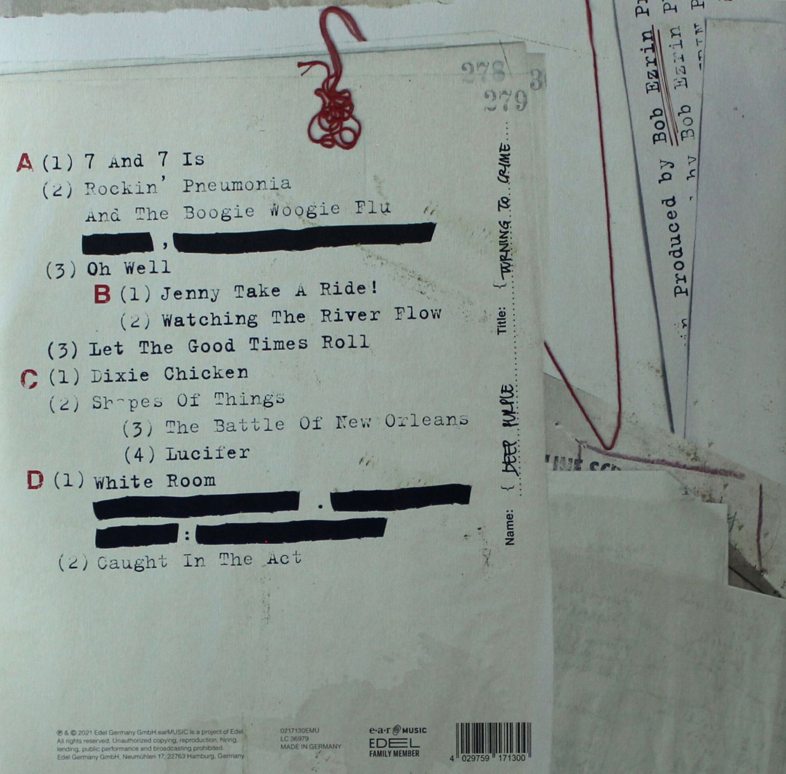 DEEP PURPLE Turning To Crime (2LP) Wytwórnia Edel