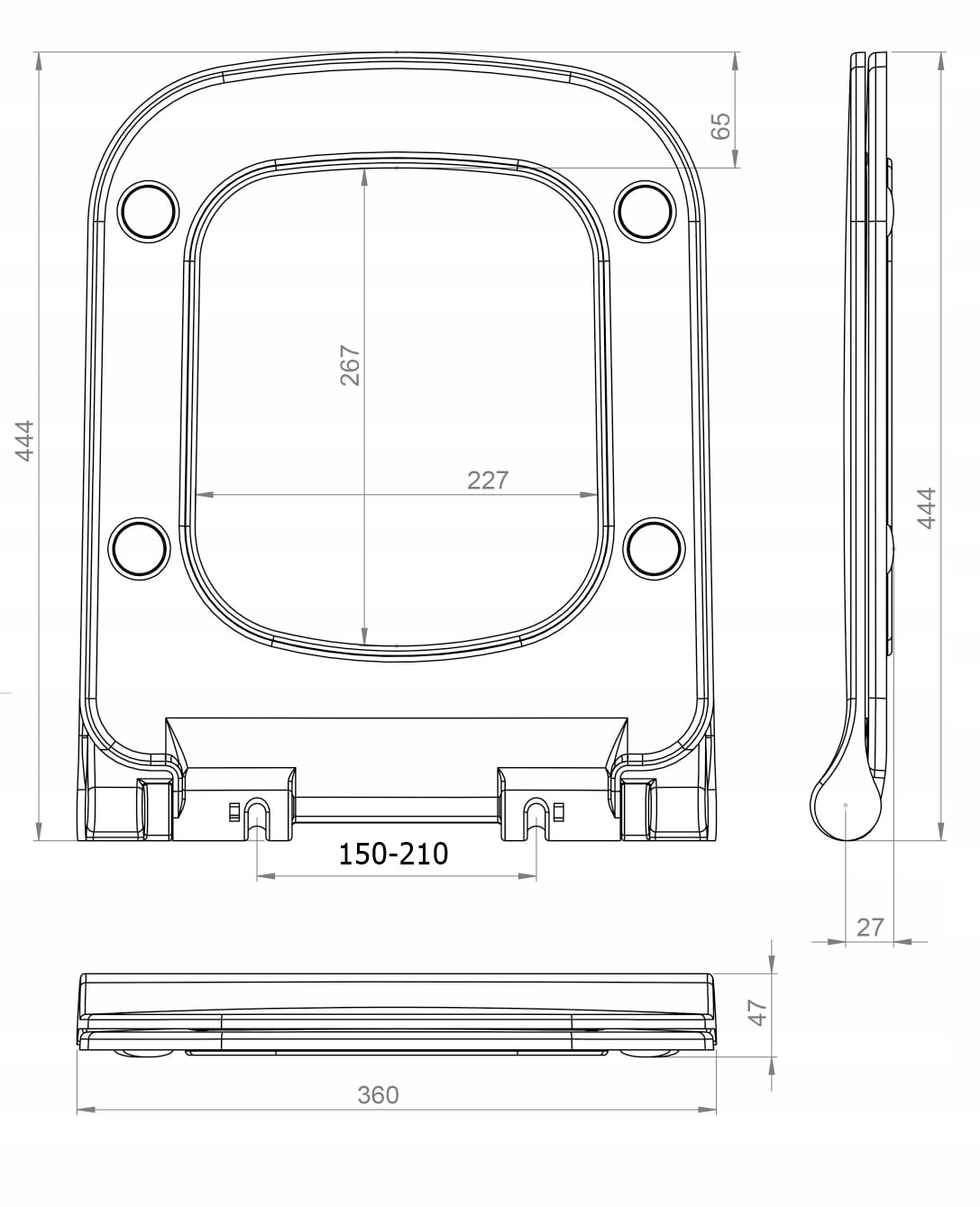 DESKA D6 SEDESOWA SLIM WOLNOOPADAJĄCA UNIWER LAVRE Materiał wykonania duroplast