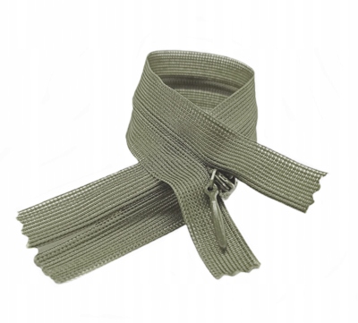 Zamek błyskawiczny kryty stały jasne khaki 18 cm