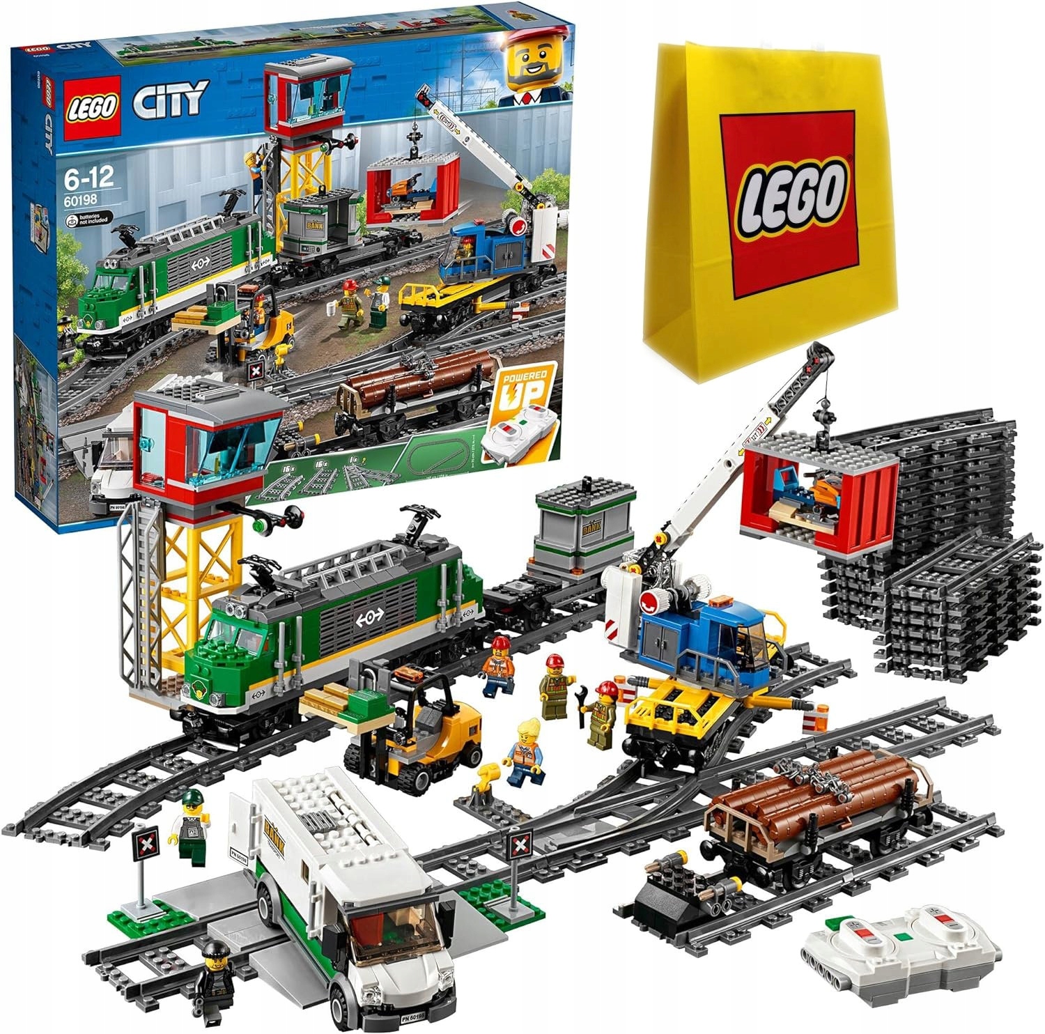 stavebnice Lego City 60198 Nákladní vlak ovládaný Vip dárková taška