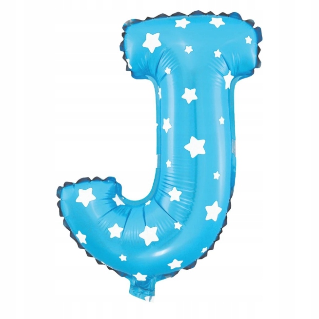 

Balon Foliowy Niebieski w Gwiazdki 40 cm-litera J