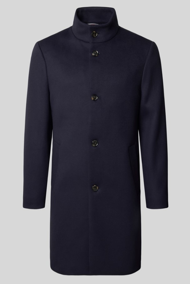 Tommy Hilfiger Kabát regular fit ze směsi vlny tmavě modrý, velikost XL