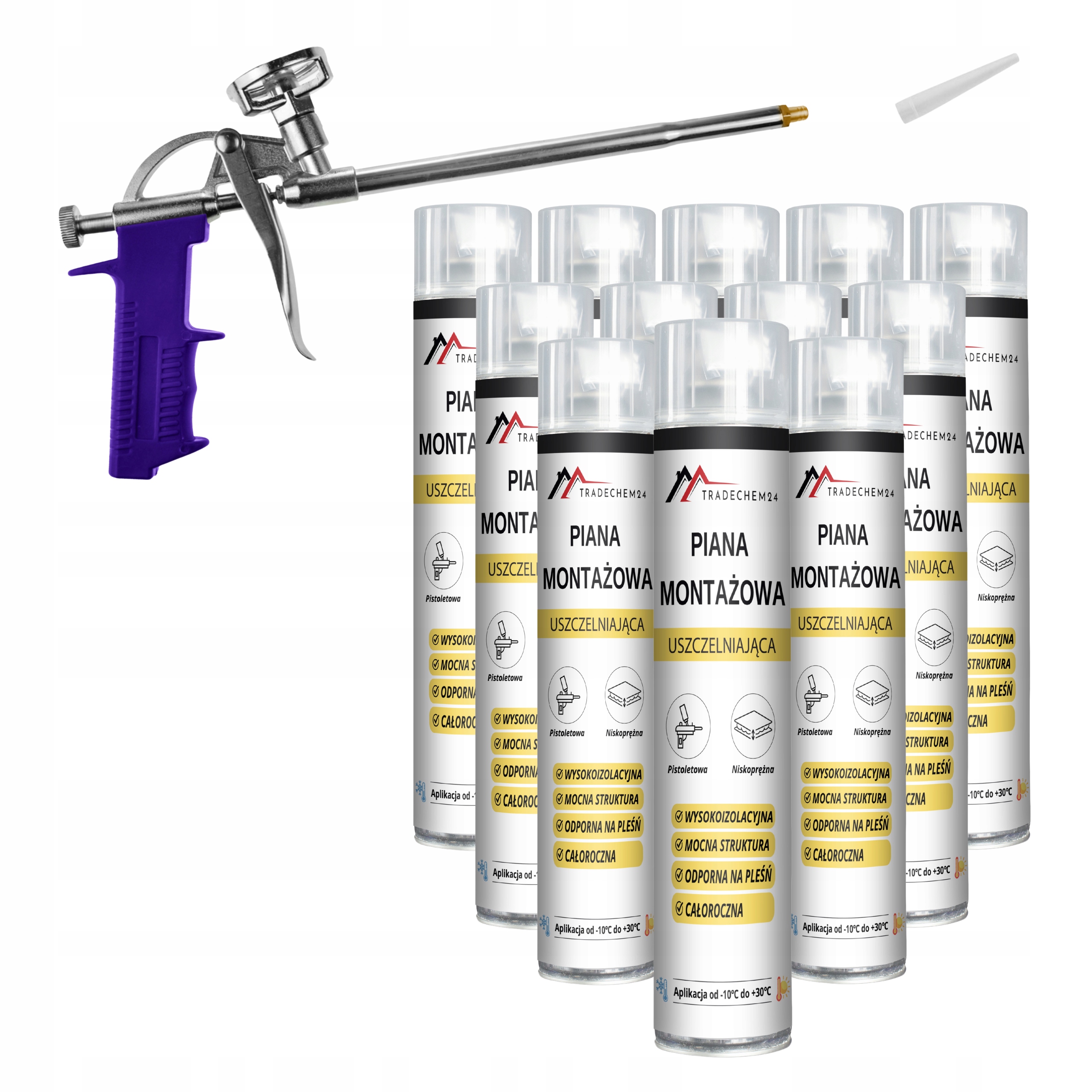 Montážní Pistolová Pěna 750 ML Nízkotlaká Celoroční Pěna Pistole