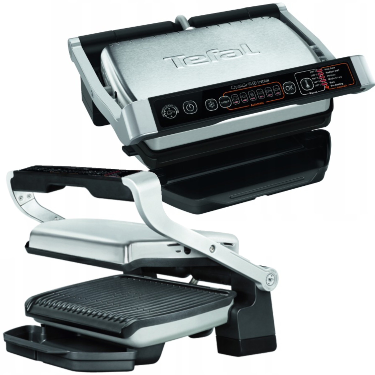 Tefal Grill elektryczny OptiGrill 2000W inox automatyczne programy GC706D34