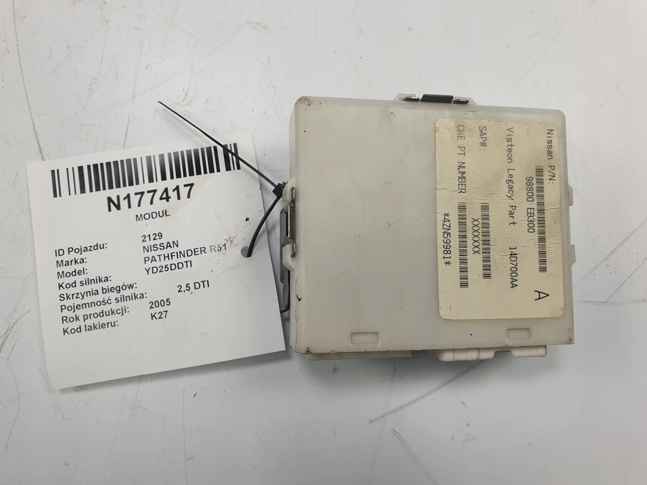 modulo parcheggio PDC 98800EB300 NISSAN PATHFINDER R51