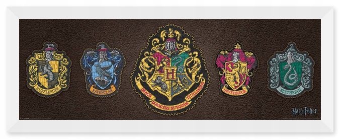 Plakat Harry Potter Herby Domów 91,5x30,5 cm Marka Pyramid International