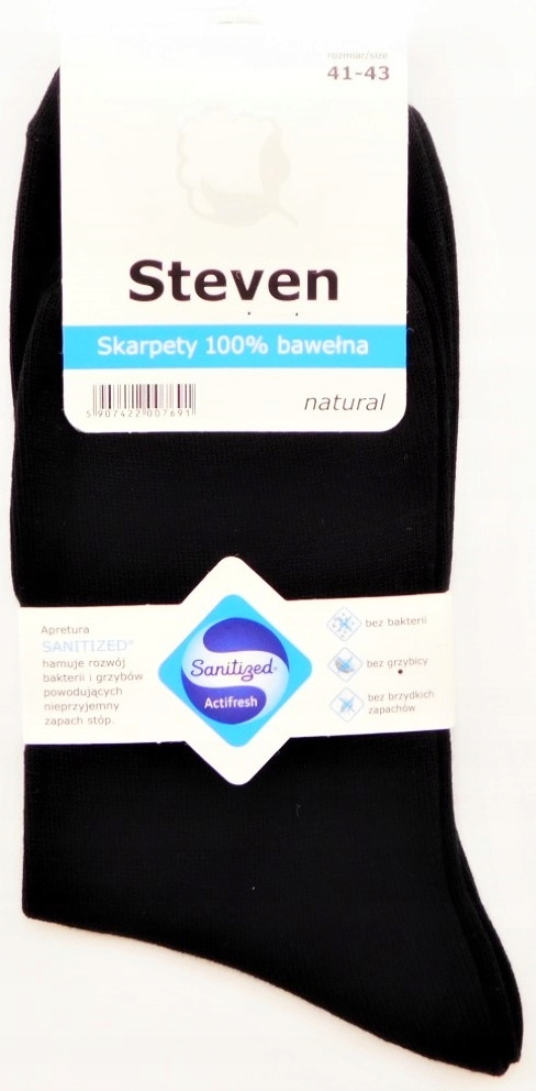 

Steven skarpety-055 100% bawełny czarne r.38-40