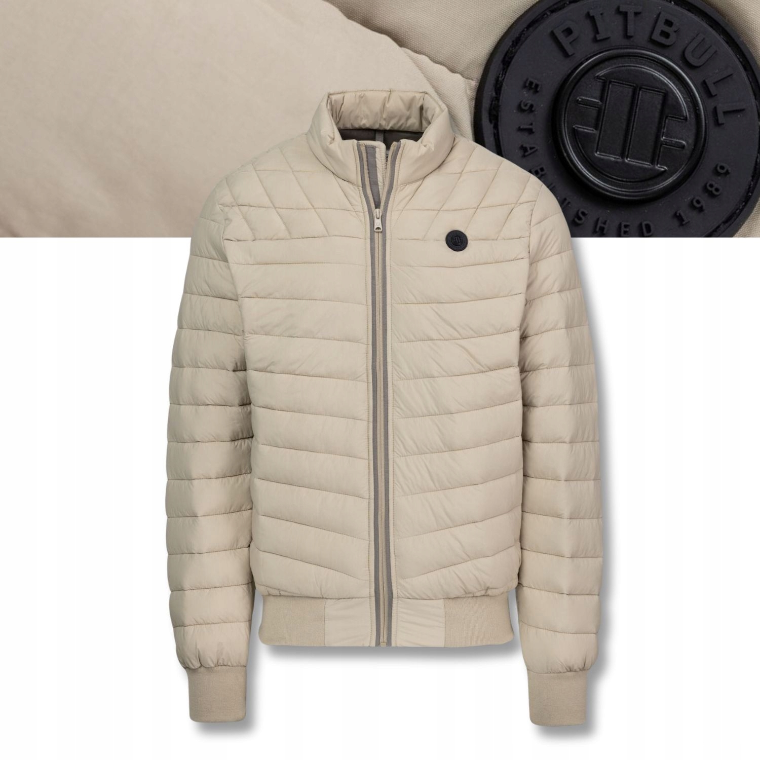 Pánská prošívaná bunda Pitbull, přechodová, zateplená se stojáčkem Naylor