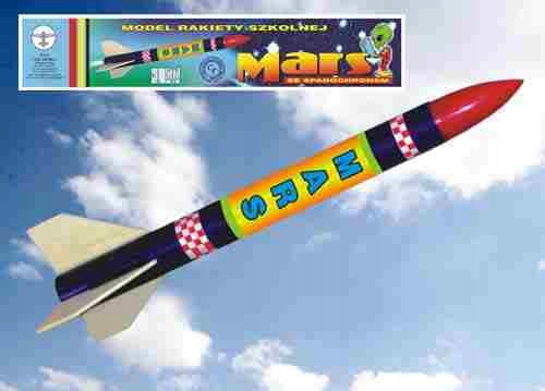 Mars model rakiety z taśmą hamującą