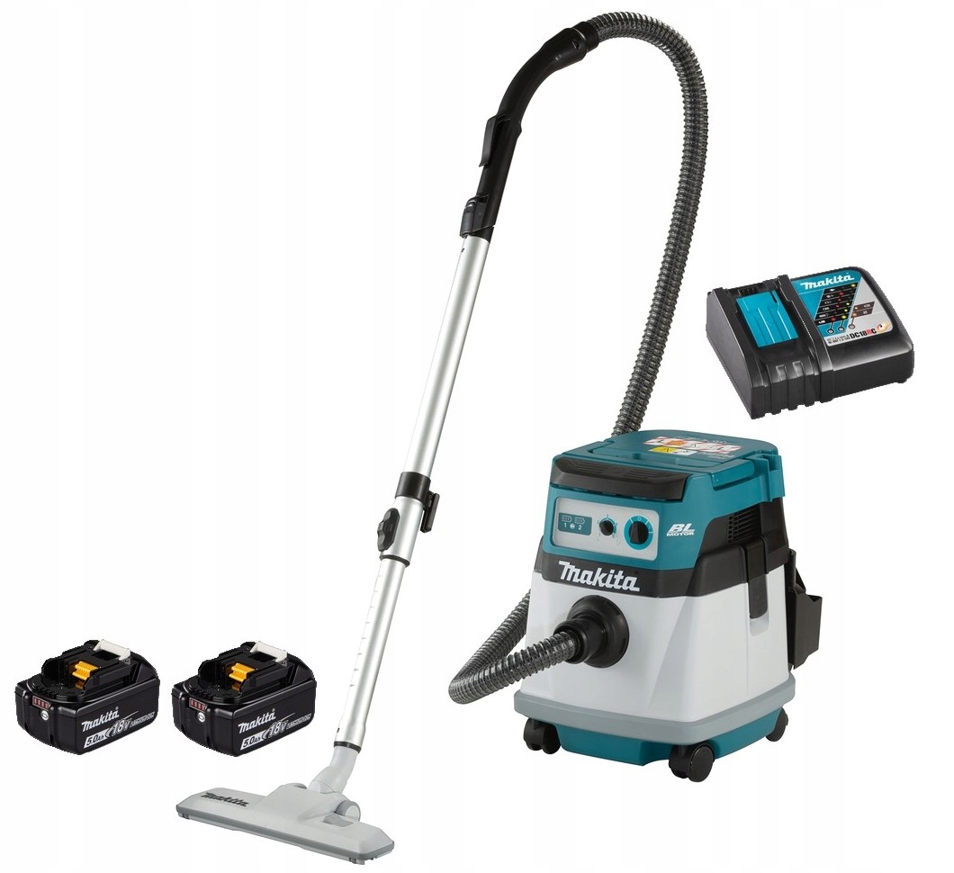 Makita Aku Odkurzacz Przemysłowy Lxt 36V L 2x5Ah BL1850 DC18RC DVC155LZX2
