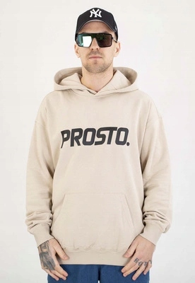 Mikina Prosto S kapucí Big Log béžová